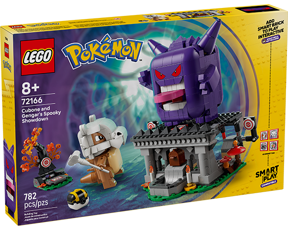 Este set muestra a LEGO Cubone intentando derrotar a Gengar para conseguir el tesoro oculto que se encuentra debajo.
