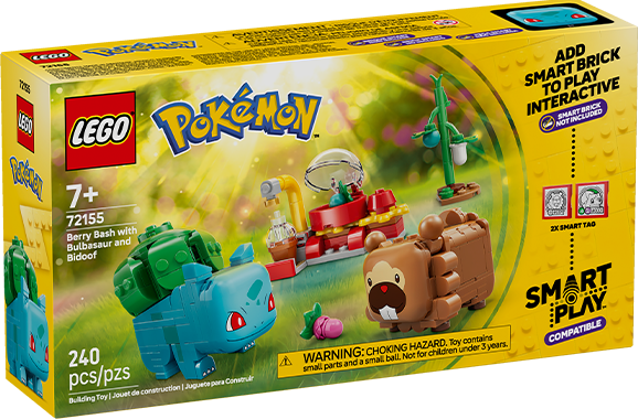 En este set, los fanáticos pueden representar uno de los pasos fundamentales de todo gran Entrenador Pokémon: cuidar y criar a sus Pokémon LEGO. El set incluye dos Pokémon, los queridos Bulbasaur y Bidoof.¡Prepara un delicioso batido de bayas en la licuadora y alimenta a estos Pokémon hambrientos de bocadillos!